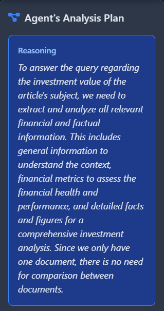 Agent Analysis Plan